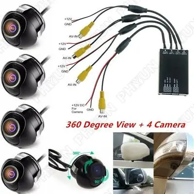 360 Degree Car Parking Panoramic View Rearview 4 Way Camera Control Box System • $81.61