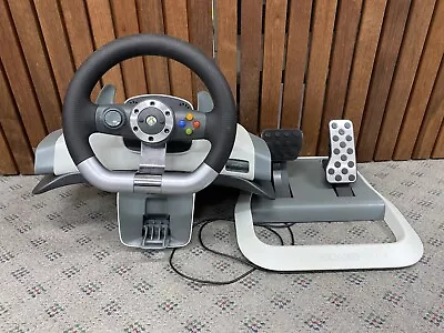 Genuine Official Microsoft Xbox 360 Steering Wheel + Forza Game • $120