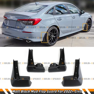 For 22-24 Honda Civic Sedan Mud Flaps Guards Splash Flares 4 Piece Front & Rear • $27.95