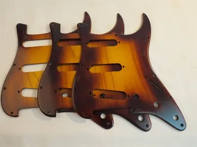 3PCS Hand Made Solid Ailanthus Wood STRAT GUITAR SSS Pickguard #4380 • $42.30