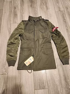 NWT Alpha Industries Fusion Field Coat Jacket M-65 Olive Sage MJF47509C1 SMALL  • $114.99