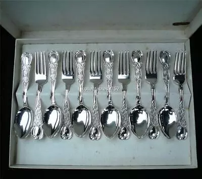 Vintage RODD Josephine Silver Plated Dessert Spoons & Fork Set  EPNS A1 • $9.95