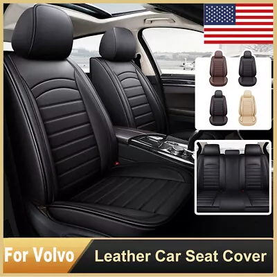 For Volvo Car Seat Covers Leather 2/5-Seats Front Rear Auto Waterproof Protector • $92.11