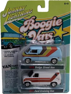 2021 Johnny Lightning Boogie Vans 1976 Dodge Street Van & 1977 Ford Cruising Van • $12.99