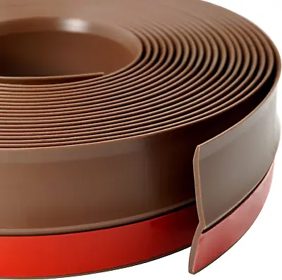 Garage Door Seal Top And Side Seal Strip 34FT Brown Adhesive Backed Rubber Weath • £40.84