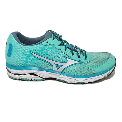 Mizuno Wave Inspire 11 Womens Running Shoes Sneakers Size 9 Aqua Green • $29.95