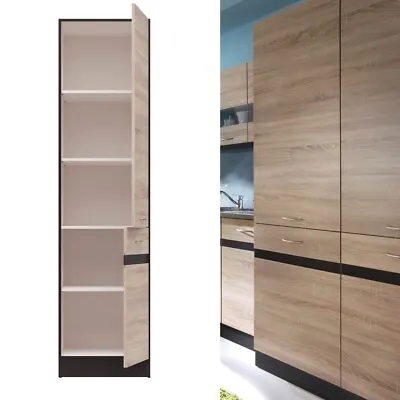 500mm Kitchen Larder  Right Unit Cabinet 50cm Cupboard Wenge/Oak Effect Junona • £209.95