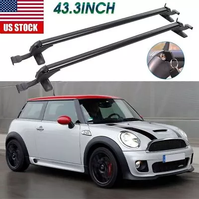 Car Top Roof Rack Cross Bar 43.3  W/ Lock For Mini Cooper 2002-22 JCW Hatchback • $62.27