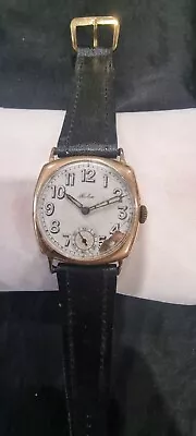 Rolex 9ct Gold - Mens Watch - Cushion Case - Split Second Hand - 1930 • $1750