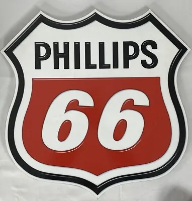 Phillips 66 Sign 18” Gasoline Gas Station Road Highway Mancave Garage Bar Vtg ! • $99.95