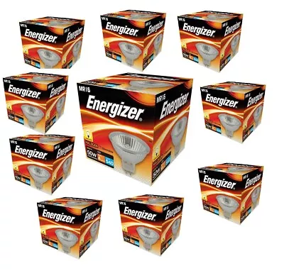 Pack Of 10 Energizer 12v Mr16 Halogen Spot Light Bulbs 50w Dimmable Warm White  • £9.99