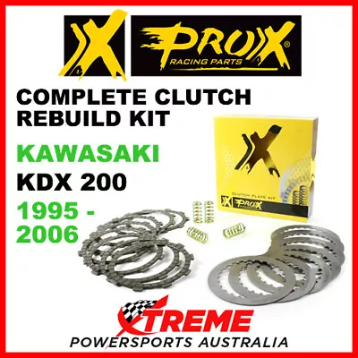 ProX Kawasaki KDX200 KDX 200 1995-2006 Complete Clutch Rebuild Kit 16.CPS43095 • $255.95