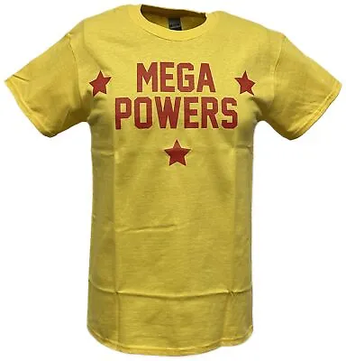 Hulk Hogan Macho Man Randy Savage Mega Powers Yellow T-shirt • $27.99