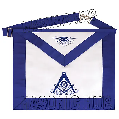 Handcrafted 100% Lambskin Masonic Blue Past Master Apron For Freemasonry • $39.99