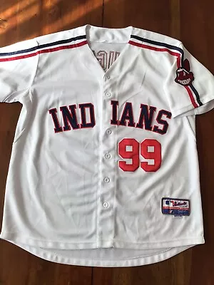 Ricky Vaughn #99 Cleveland Indians Jersey SEWN MENS SZ. 48 CHIEF W MAJOR LEAGUE • $34.99