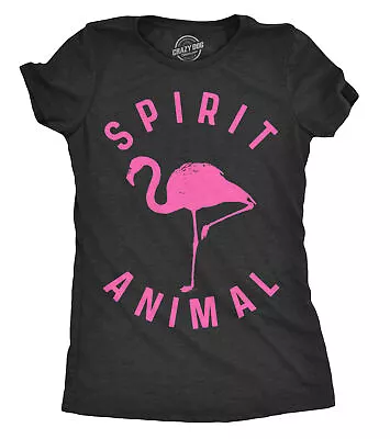 Womens Flamingo Spirit Animal T Shirt Cool Funny Gift Cute Vintage Graphic Tee • $16.14