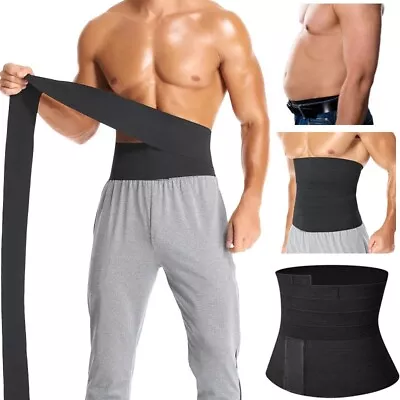 Men Slimming Waist Trainer Tummy Control Belts Shaper Snatch Me Up Bandage Wraps • £5.99