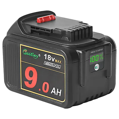 NEW 18V 9Ah Li-ion Battery For Dewalt DCB180 DCB182 DCB184 DCB200 LED Indicator • £39.50