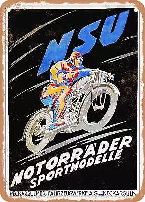 METAL SIGN - 1925 NSU Motorcycles Sport Models Vintage Ad • $18.66