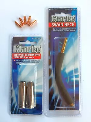 Clarke Hobby MIG Welder Torch Parts - Tips Gas Shrouds Neck • £19.97