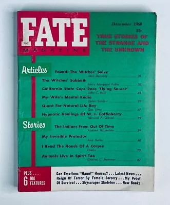 VTG Fate Magazine December 1960 Vol 13 No. 12 The Witches' Salve No Label • $40.45