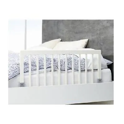BabyDan Childrens Wooden Bed Rail Deluxe Safety Toddler Bed Guard White • £66.90