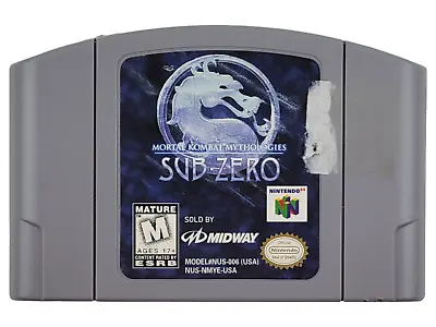 Mortal Kombat Mythologies: Sub-Zero (Nintendo 64 N64 1997) - AUTHENTIC • $19.99