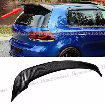 Carbon Fiber Look Rear Roof Spoiler Wing For Volkswagen Golf 6 MK6 GTi 2010-2013 • $99.99