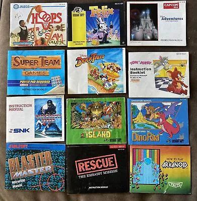 Nintendo NES Instruction Booklets Manuals Lot Of 12 • $16.50