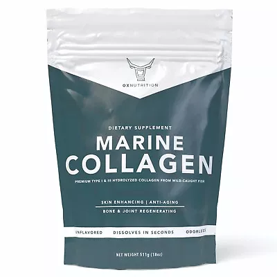 OXNUTRITION Marine Collagen Powder North Atlantic Wild Caught Hydrolyzed  18oz • $34.99