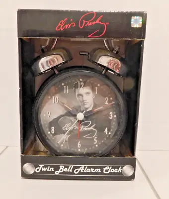 Elvis Presley Twin Bell Alarm Clock    NIB • $15