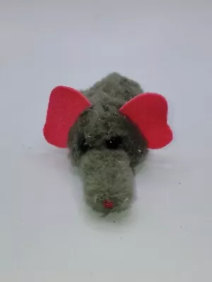 Vintage Wallace Berrie & Co Gray Mouse Plush 4 1/2  Mini Stuffed Animal Toy 1975 • $12.33