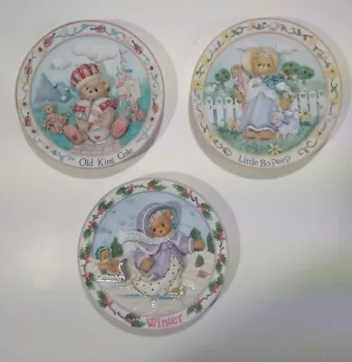 Cherished Teddies Nursery Rhymes Plate Collection - Set Of 3 • $16