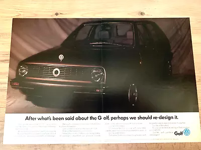 VW GOLF GTi 1986 ORIGINAL FRAMEABLE WALL ART CAR ADVERT • $18.94