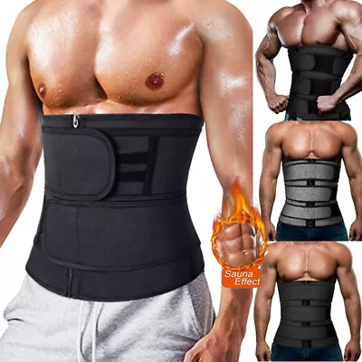 Waist Trainer Cincher Sauna Sweat Belt Sports Body Shaper Men Male Slim Belt UK • £15.79