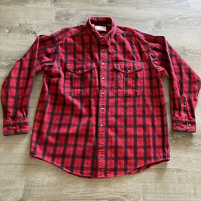 Vintage Filson Alaskan Guide Shirt Men's XL Plaid Heavy Flannel Shacket USA Made • $88.87