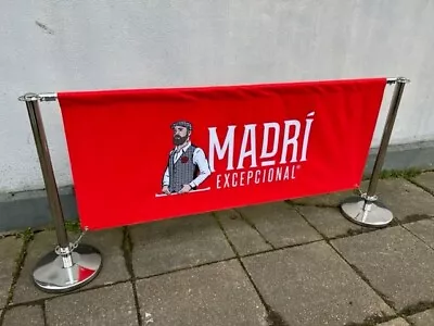 Cafe Barrier Banner Queue Divider Restaurant Stand Shop Sign Poles Posts MADRI X • £135