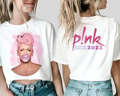 P!nk Pink Singer Summer Carnival 2023 Tour T-Shirt Trustfall Album Concert Music • $22.99