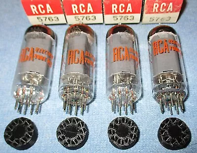 4 NOS RCA 5763 Vacuum Tubes 8-Watt Beam Power Pentodes For Jukeboxes And Radios • $39.95