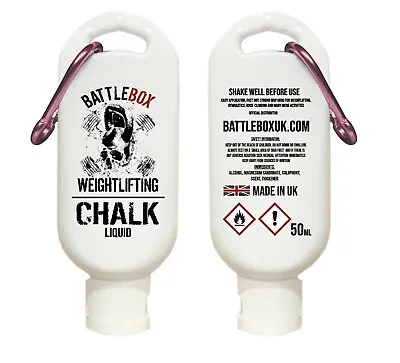 $4.97 • Buy Battlebox Weightlifting® 50ML Liquid Chalk Pink Carabiner Gymnastic Fitness WOD 