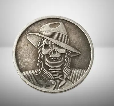 Skull Michael Jackson King Of Pop Music Old Hobo Coin Art Carved Jewelry Pendant • $13.88