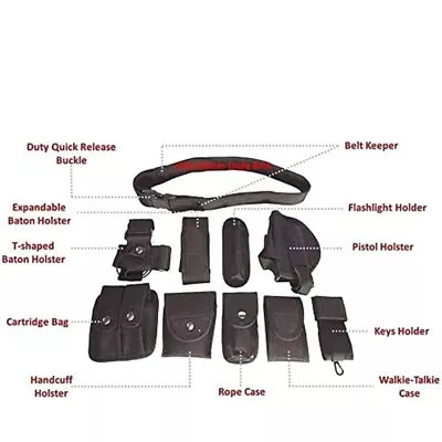 Tactical Duty Belt - 10-in-1 Utility Modular Equipment System • $20