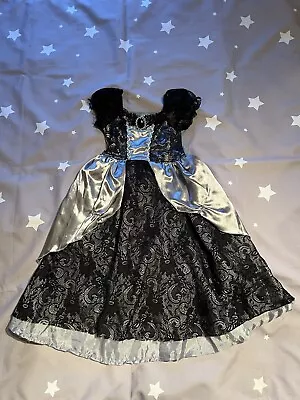 £4.95 • Buy Girls Halloween Black Grey Vampire Bride Fancy Dress Costume 4 - 5 Years