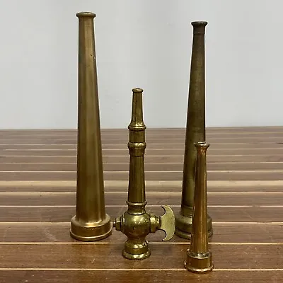 Vintage Set Of Four Brass Fire Nozzles • $220