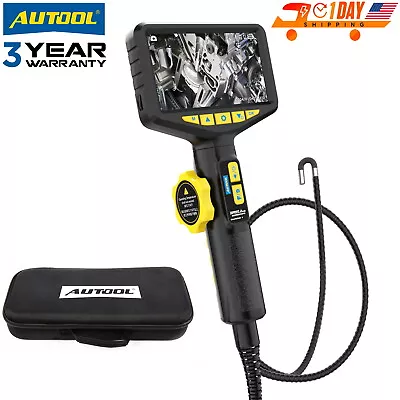 Two-Way Articulating Borescope 5'' HD Endoscope Video Inspection Scope W/ Light • $179