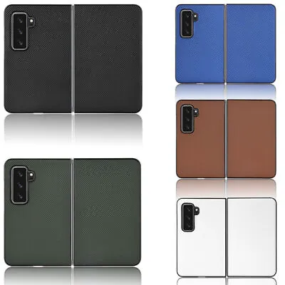 For Microsoft Surface Duo 2 Business Carbon Fiber Pattern PU Leather Case Cover • $13.44