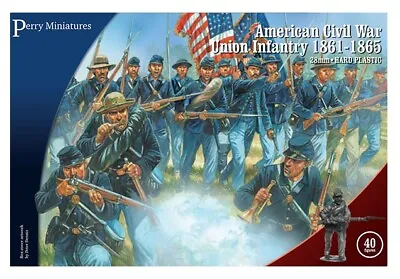 Perry Miniatures: American Civil War Union Infantry - 40 Figures 28mm • $34.49