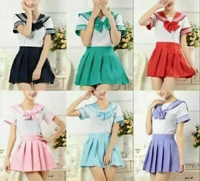 Japanese School Girls J-K Dress Outfit Sailor Uniform Anime Cosplay Costume Suit • £11.99