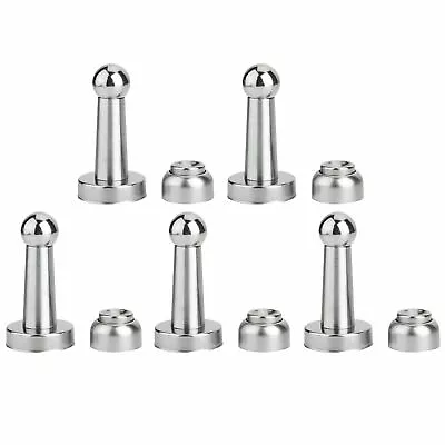 Wideskall 5 Packs Magnetic Door Stopper Magnetic Door Catch Stainless Steel • $18.79