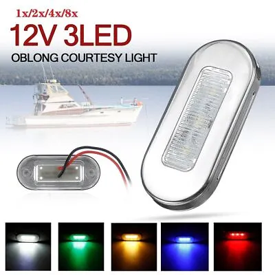 Courtesy Lights 12V Yacht Marine Boat Cabin Deck Lamp 1x/2x/4x/8x Waterproof LED • $8.45